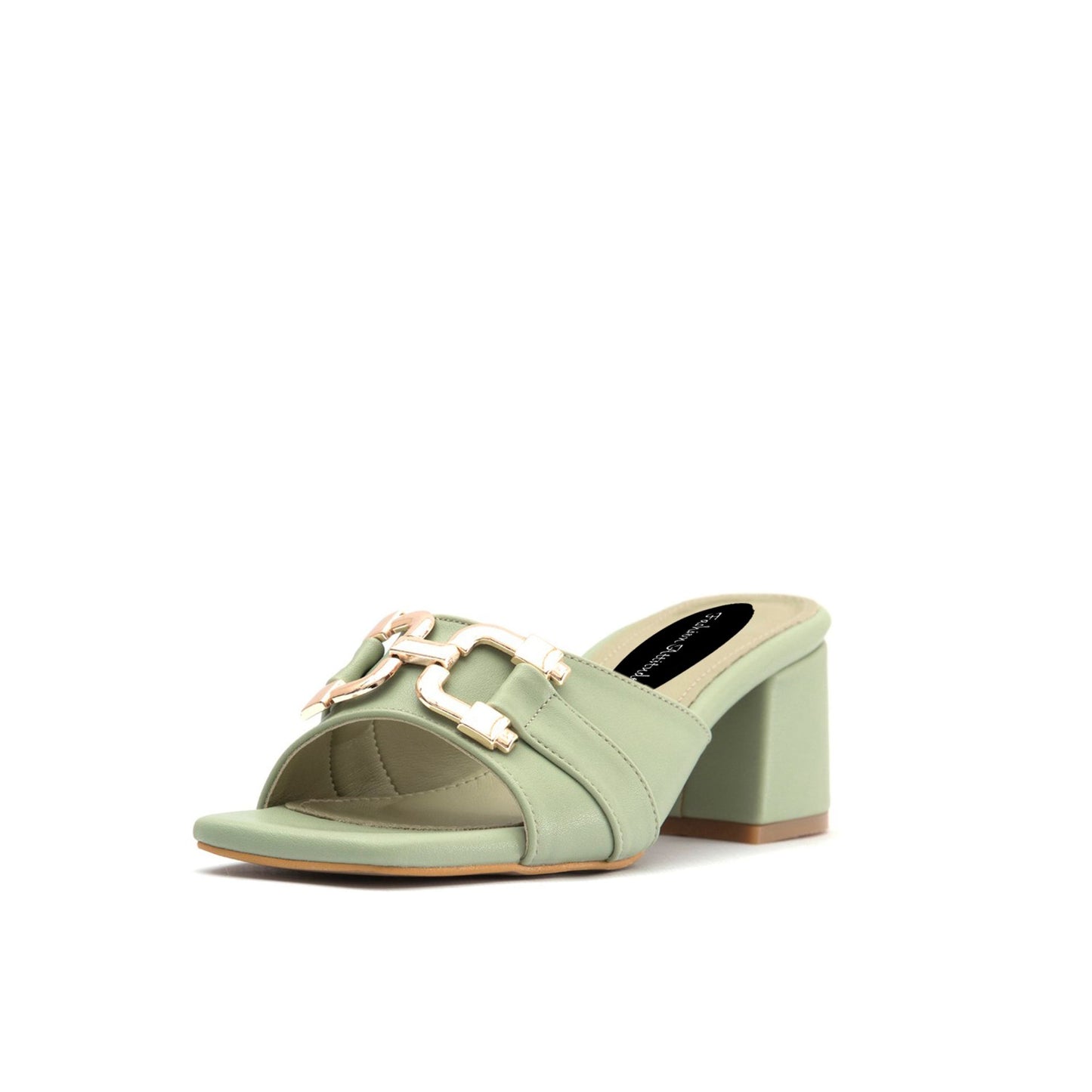 Fashion Attitude - Sandales Femme à Talon Vert Pomme Élégant
