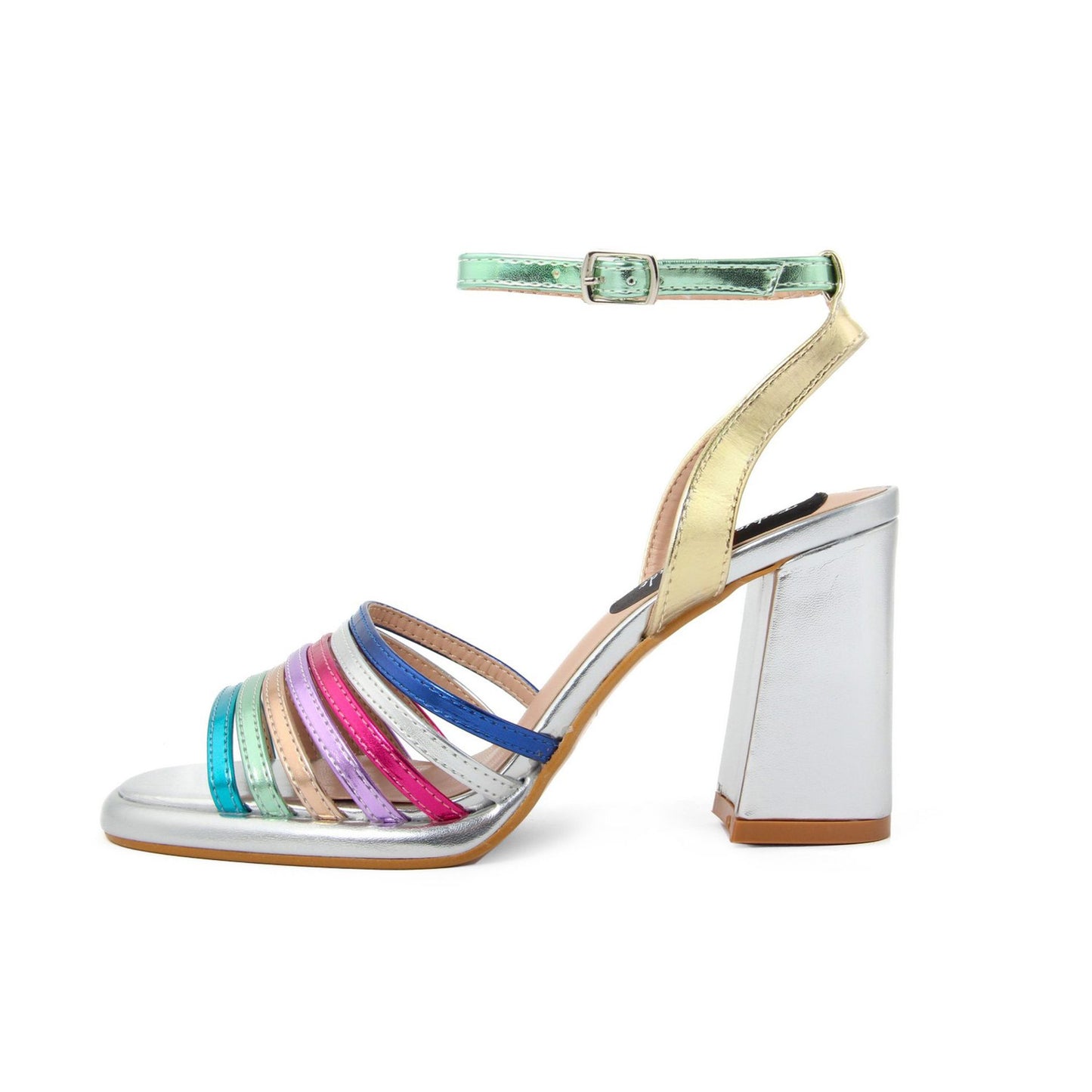 Fashion Attitude - Sandales Femme Multicolores à Talon Bloc