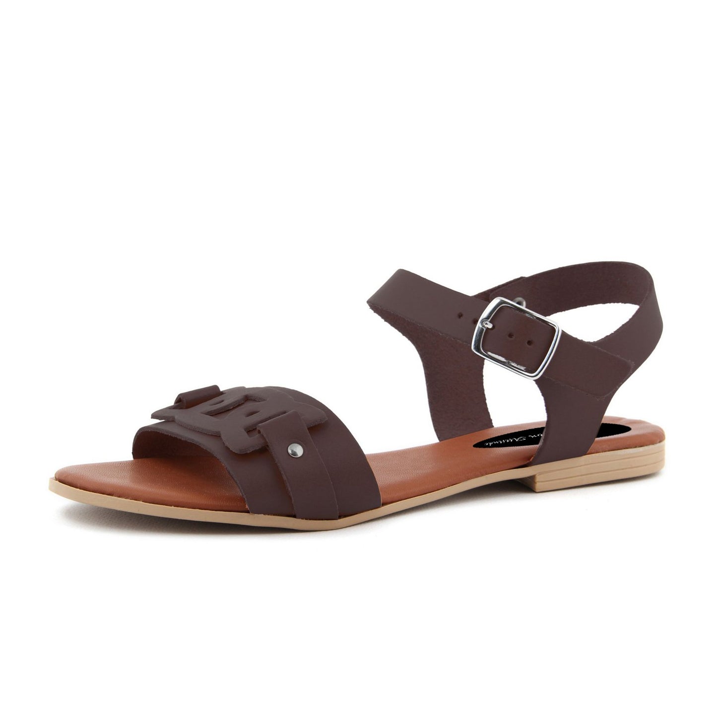 Fashion Attitude - Sandales Femme (Marron Foncé avec Détail Décoratif)