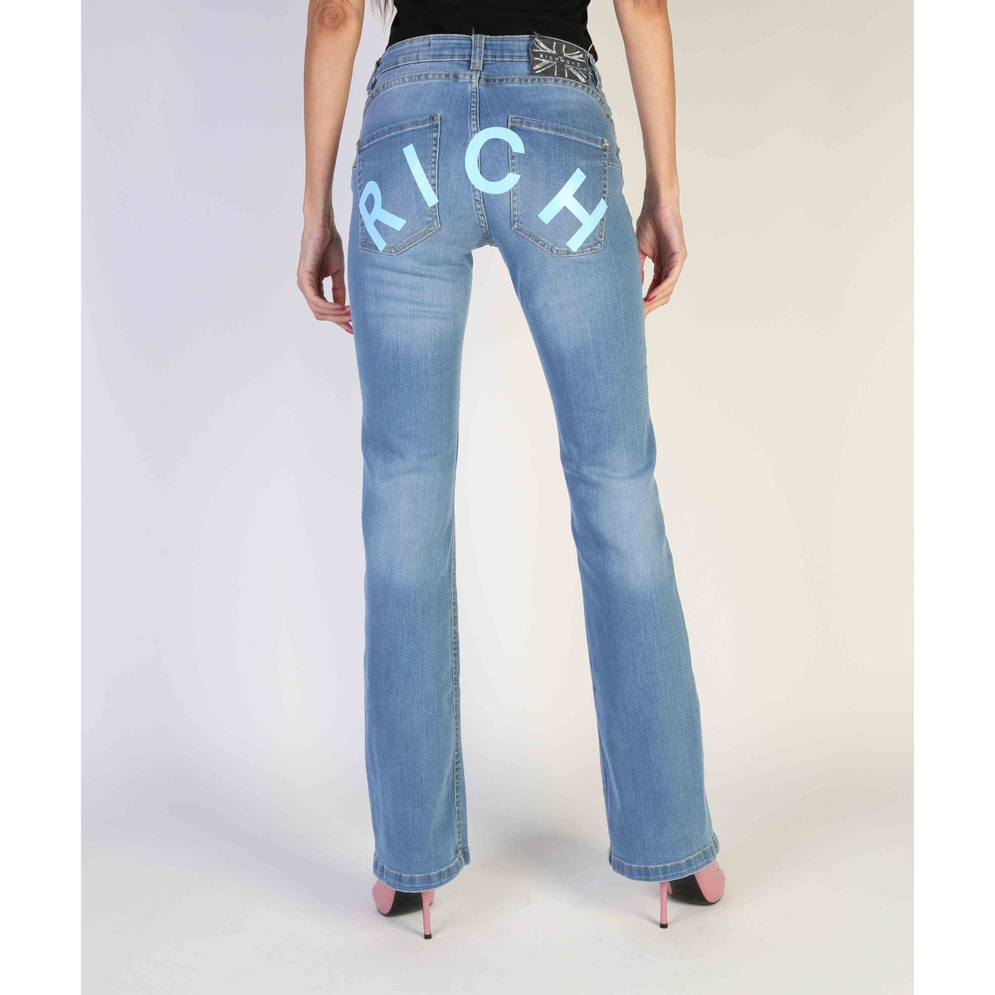 Richmond - Jean Femme Coupe Évasée avec Lettrage "RICH", Audace et Style