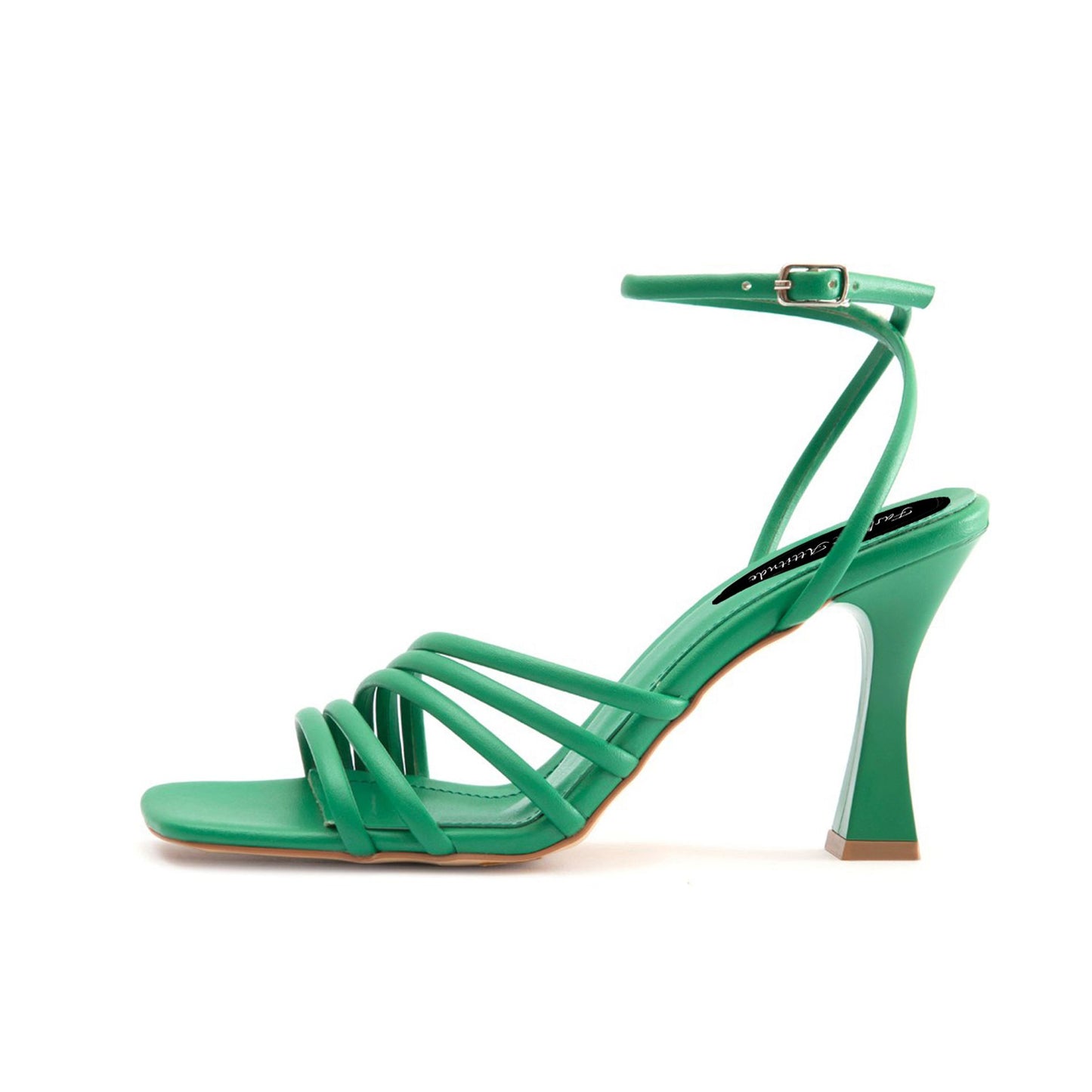 Fashion Attitude - Sandales Femme à Talon Vert Élégant