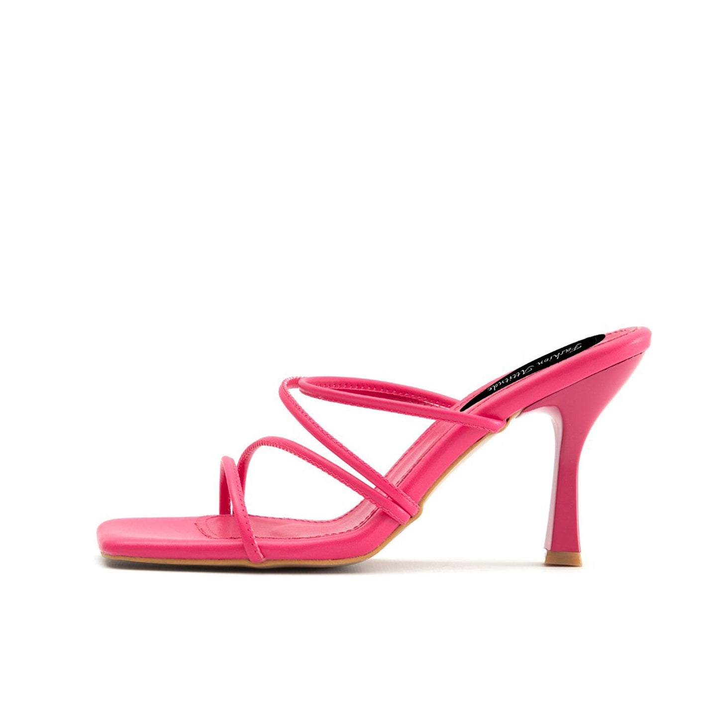 Fashion Attitude - Sandales Femme à Talon Rose Minimaliste