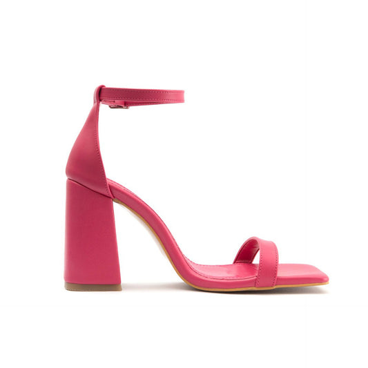 Fashion Attitude - Sandales Femme à Talon Bloc 9,5 cm Rose Élégant
