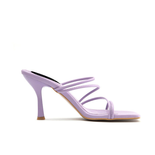 Fashion Attitude - Sandales Femme à Talon Lilas Minimaliste