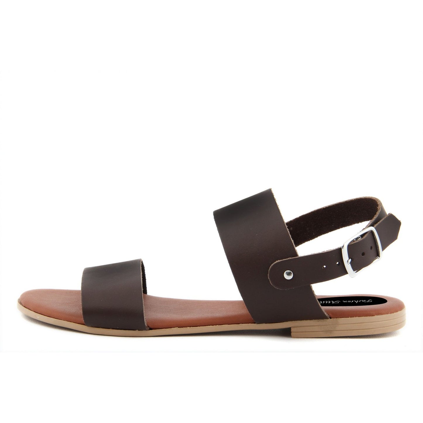 Fashion Attitude - Sandales Femme (Brun Minimaliste)