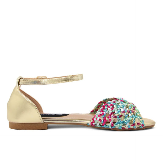 Fashion Attitude - Sandales Plates Tressées Multicolores