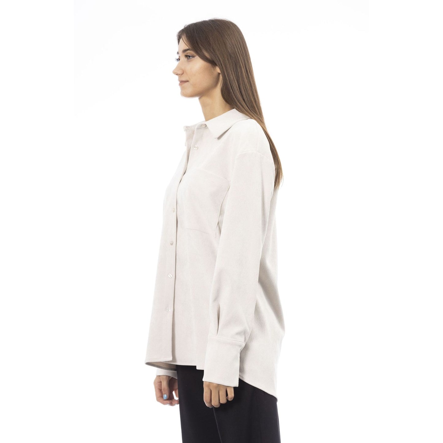 Alpha Studio - Chemise Femme Oversize en Tissu Doux, Élégance et Confort
