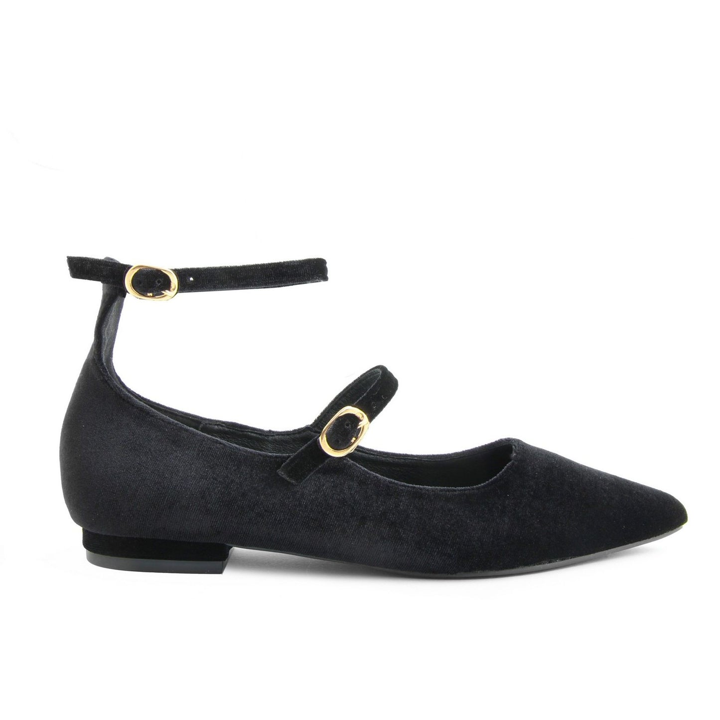 Ballerines Fashion Attitude en Velours Synthétique Noir