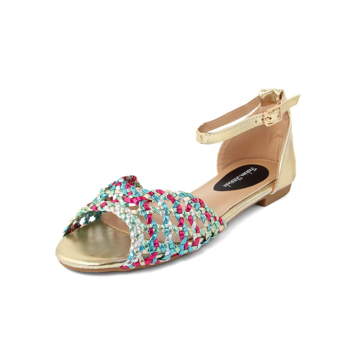 Fashion Attitude - Sandales Plates Tressées Multicolores