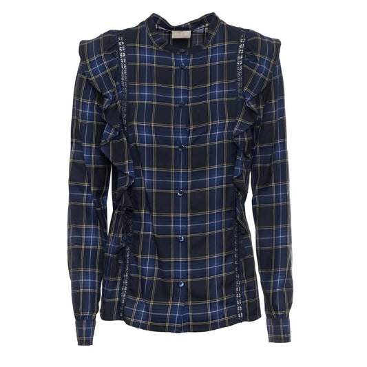 Harmont & Blaine - Chemise Femme à Carreaux avec Volants, Élégance et Originalité