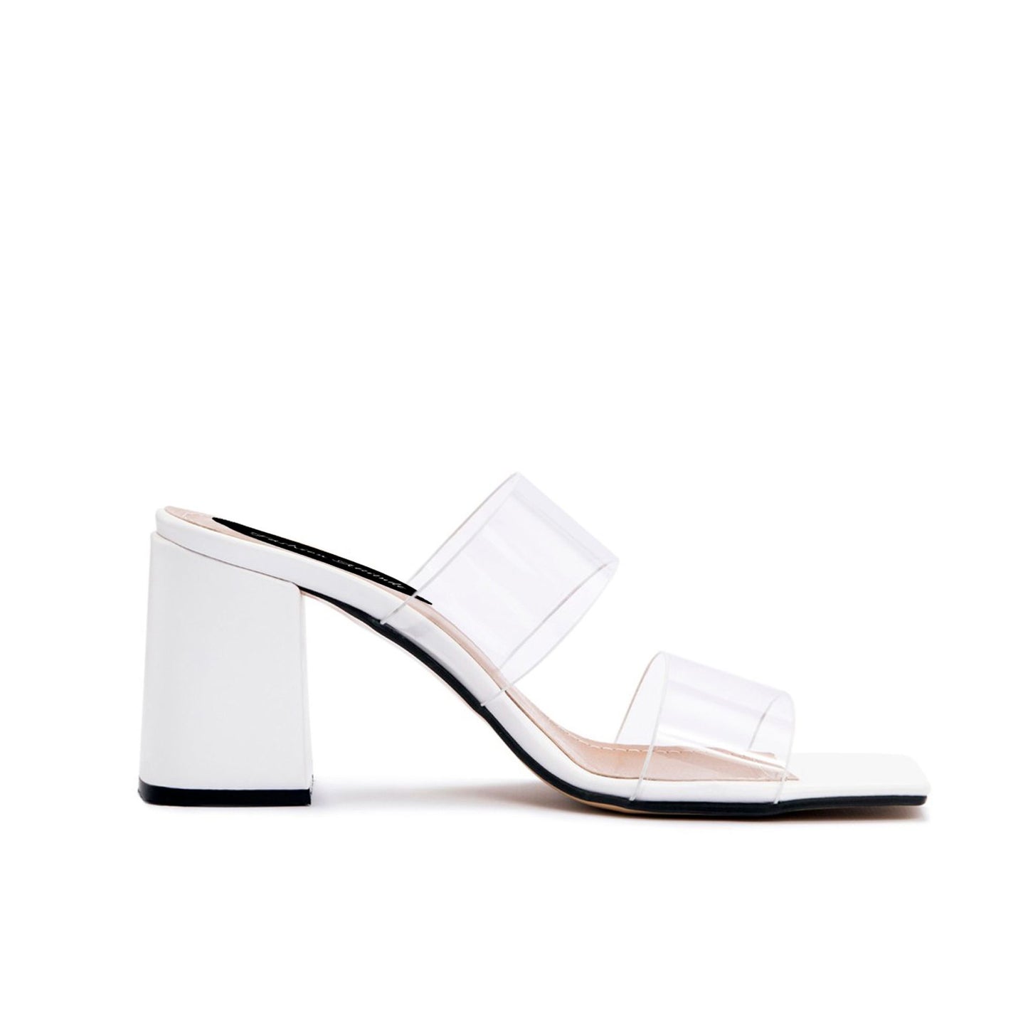 Fashion Attitude - Sandales Femme à Talon Transparent Blanc