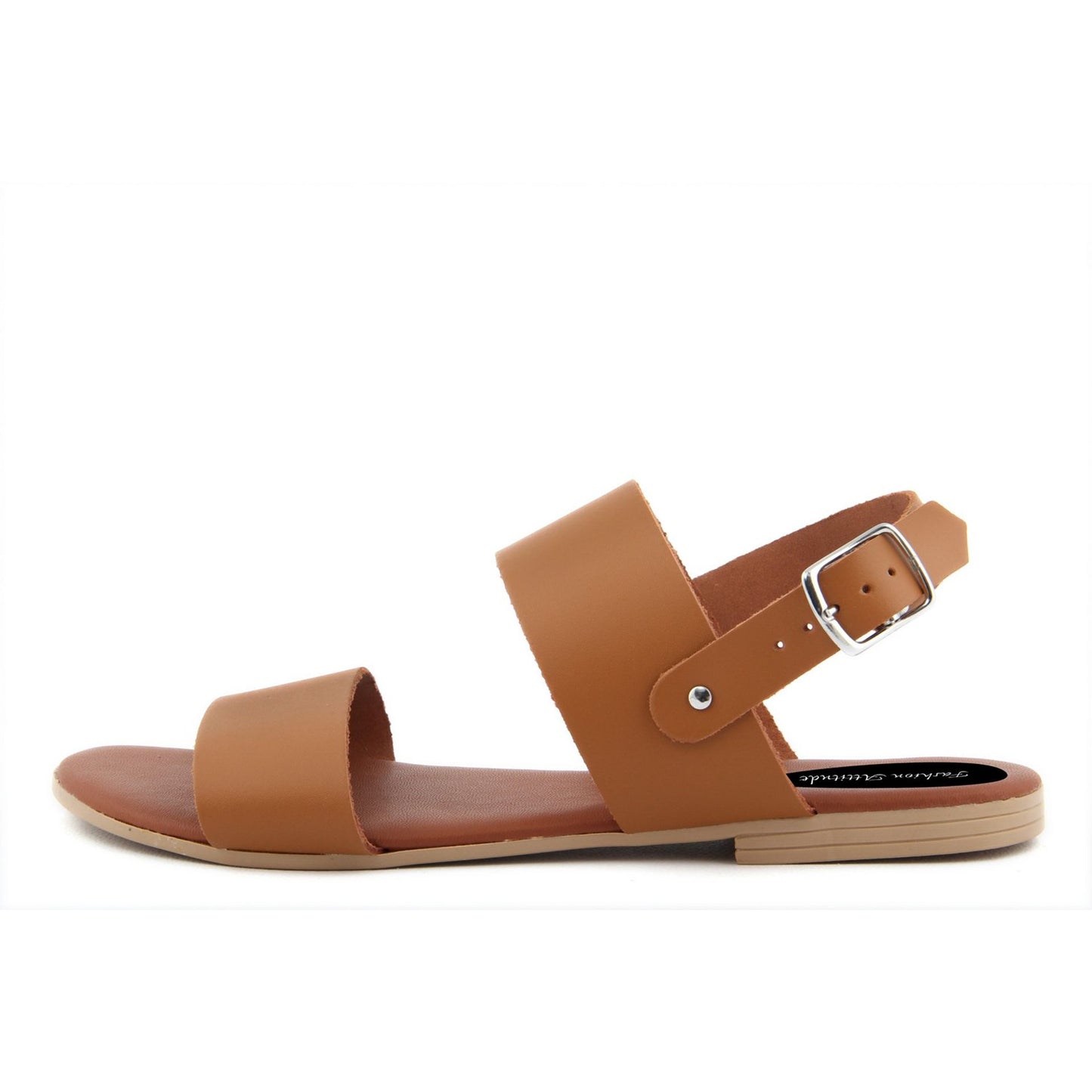 Fashion Attitude - Sandales Femme (Marron Minimaliste)