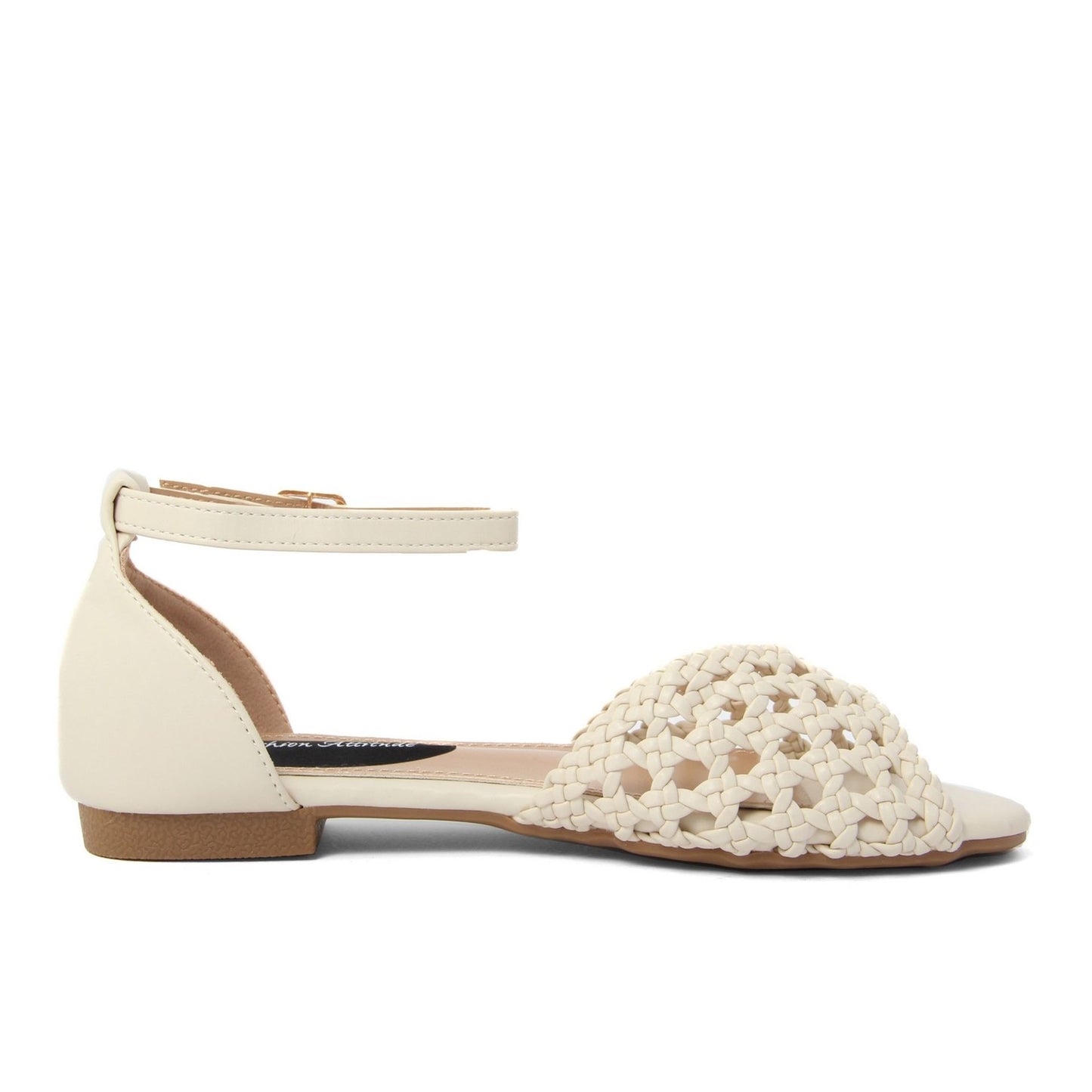 Fashion Attitude - Sandales Plates Tressées Beige