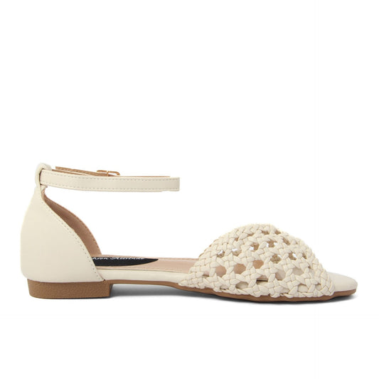 Fashion Attitude - Sandales Plates Tressées Beige