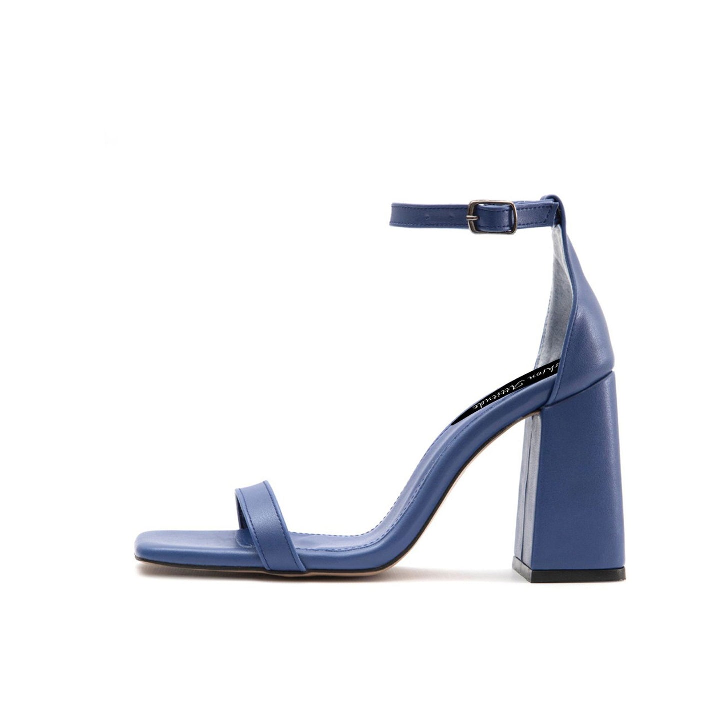 Fashion Attitude - Sandales Femme à Talon Bloc 9,5 cm Bleu Navy Élégant