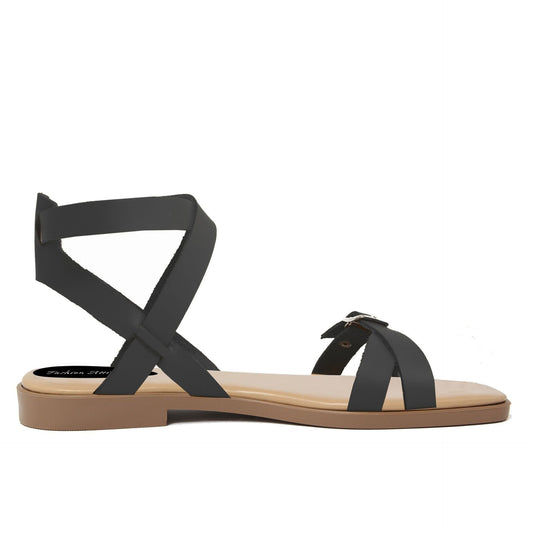 Fashion Attitude - Sandales Femme (Noir)