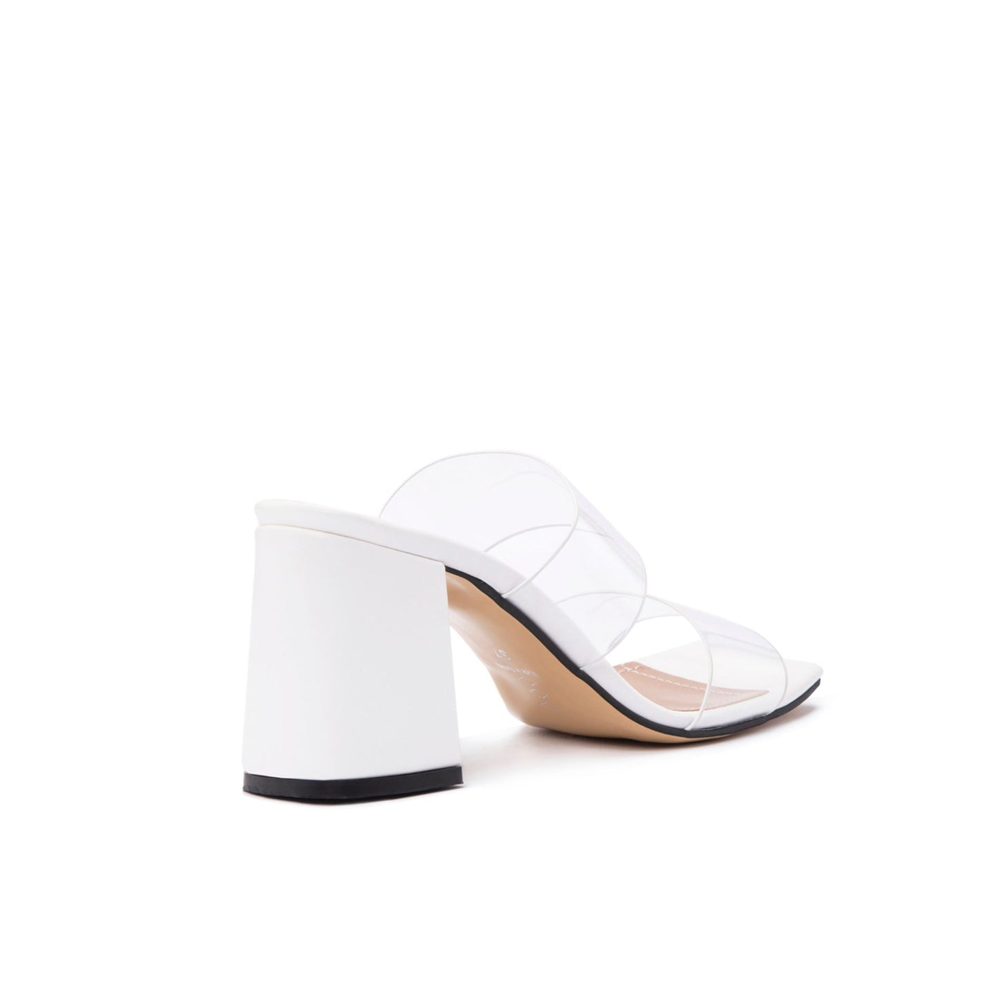 Fashion Attitude - Sandales Femme à Talon Transparent Blanc