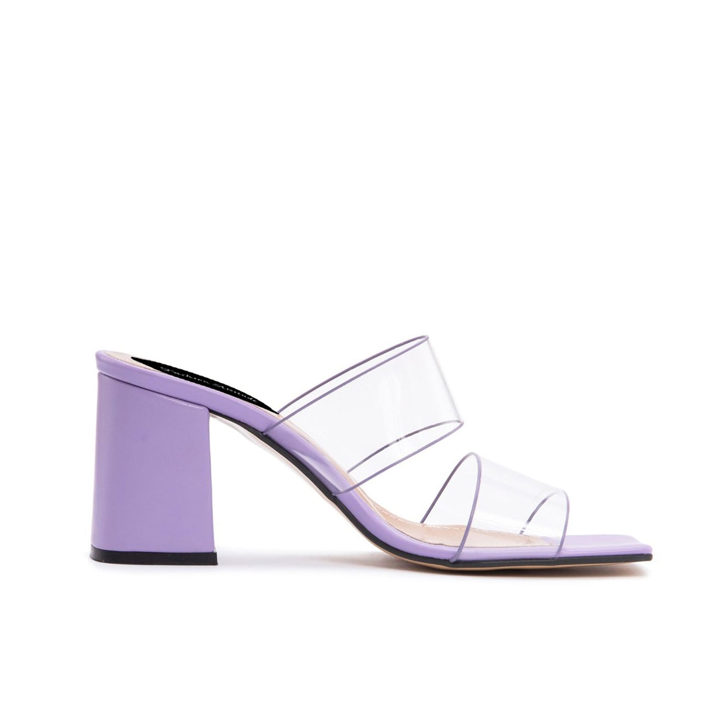 Fashion Attitude - Sandales Femme à Talon Transparent Lilas