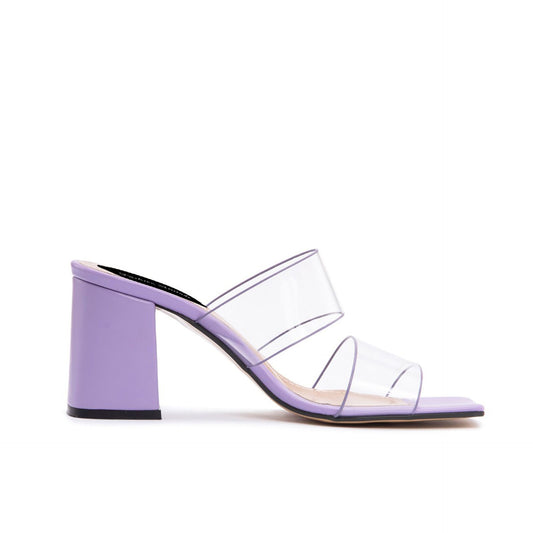 Fashion Attitude - Sandales Femme à Talon Transparent Lilas