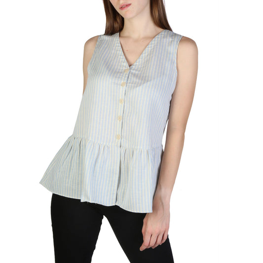 Armani Exchange - Chemise Sans Manches en Coton et Lin, Élégance Estivale
