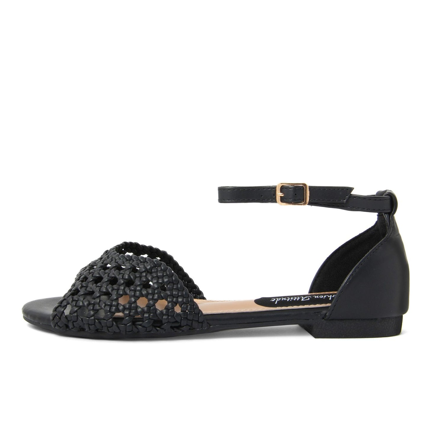 Fashion Attitude - Sandales Plates Tressées Noires