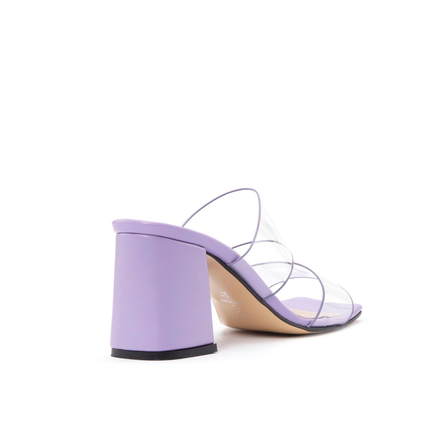 Fashion Attitude - Sandales Femme à Talon Transparent Lilas