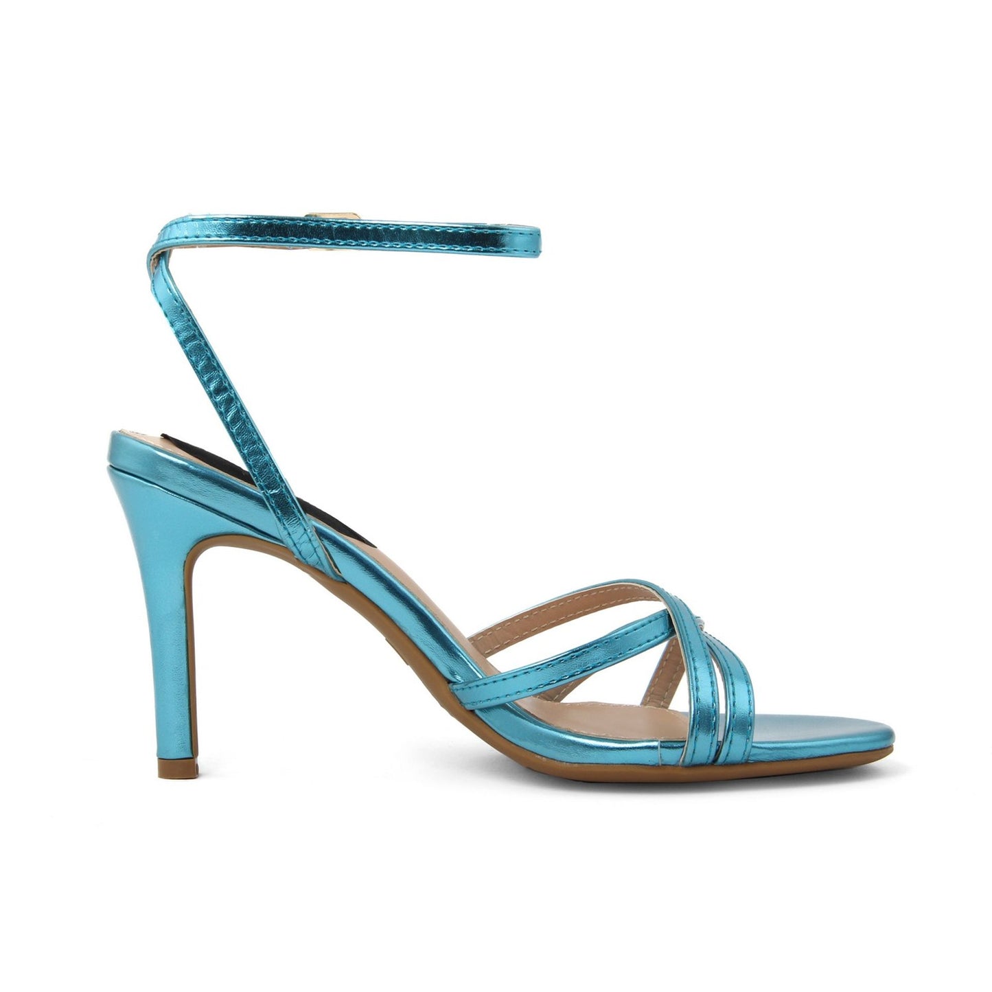 Fashion Attitude - Sandales à Talon Aiguilles Métalliques Bleu