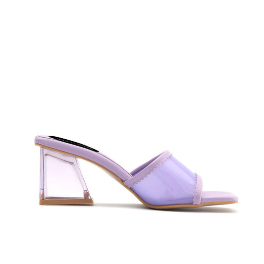 Fashion Attitude - Sandales Femme à Talon Lilas Transparent