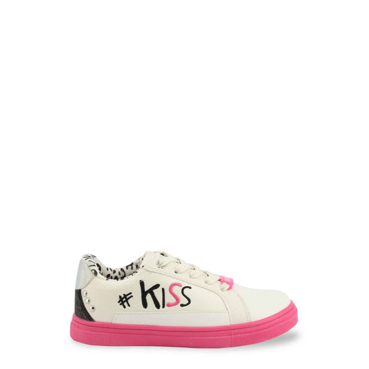 Shone Sneakers Blanc et Rose avec Détail #KISS