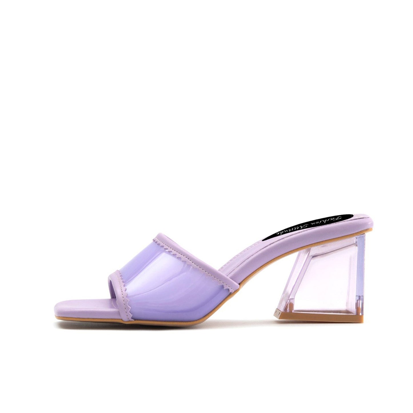 Fashion Attitude - Sandales Femme à Talon Lilas Transparent