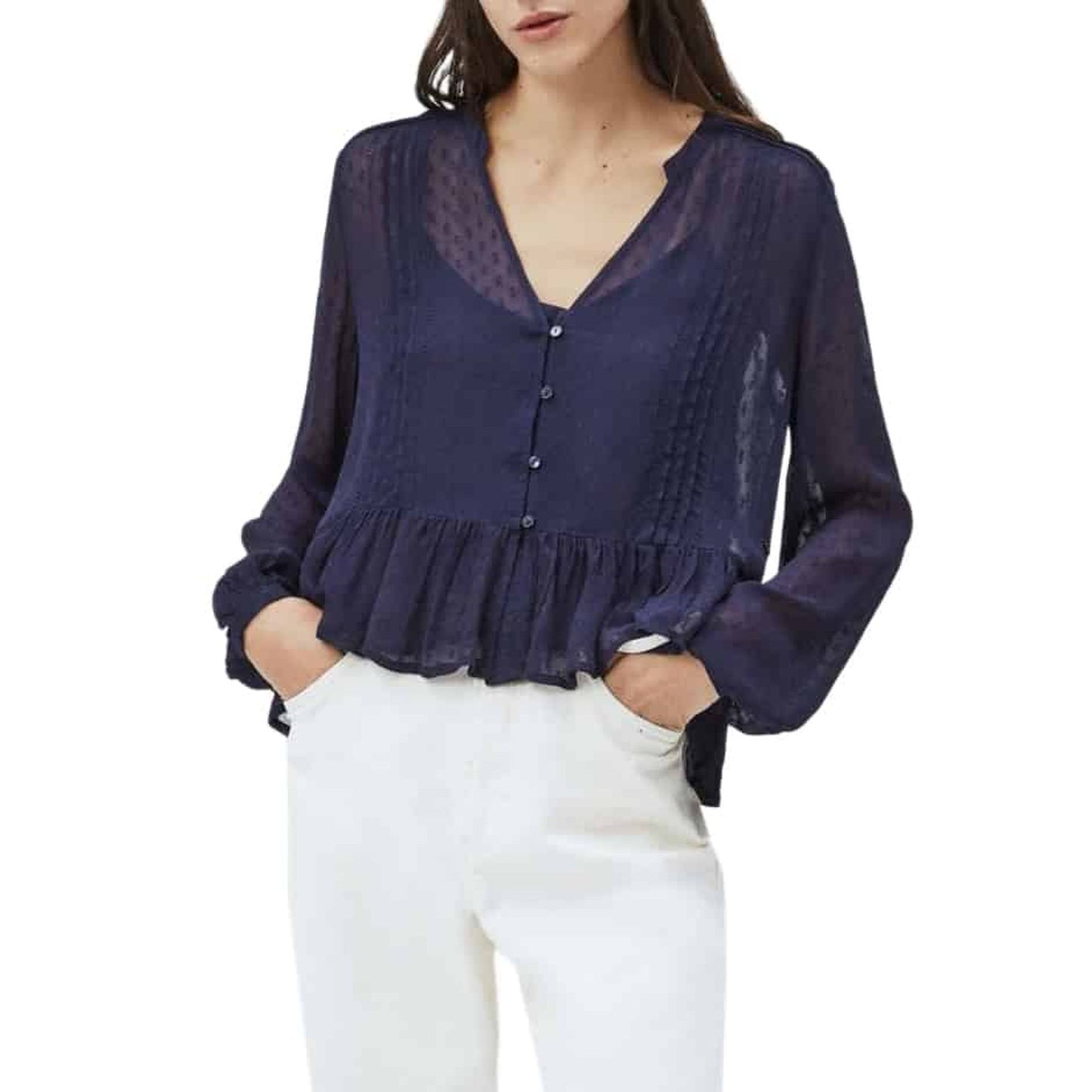 Pepe Jeans - Chemise Femme Fluide en Viscose, Élégance Romantique