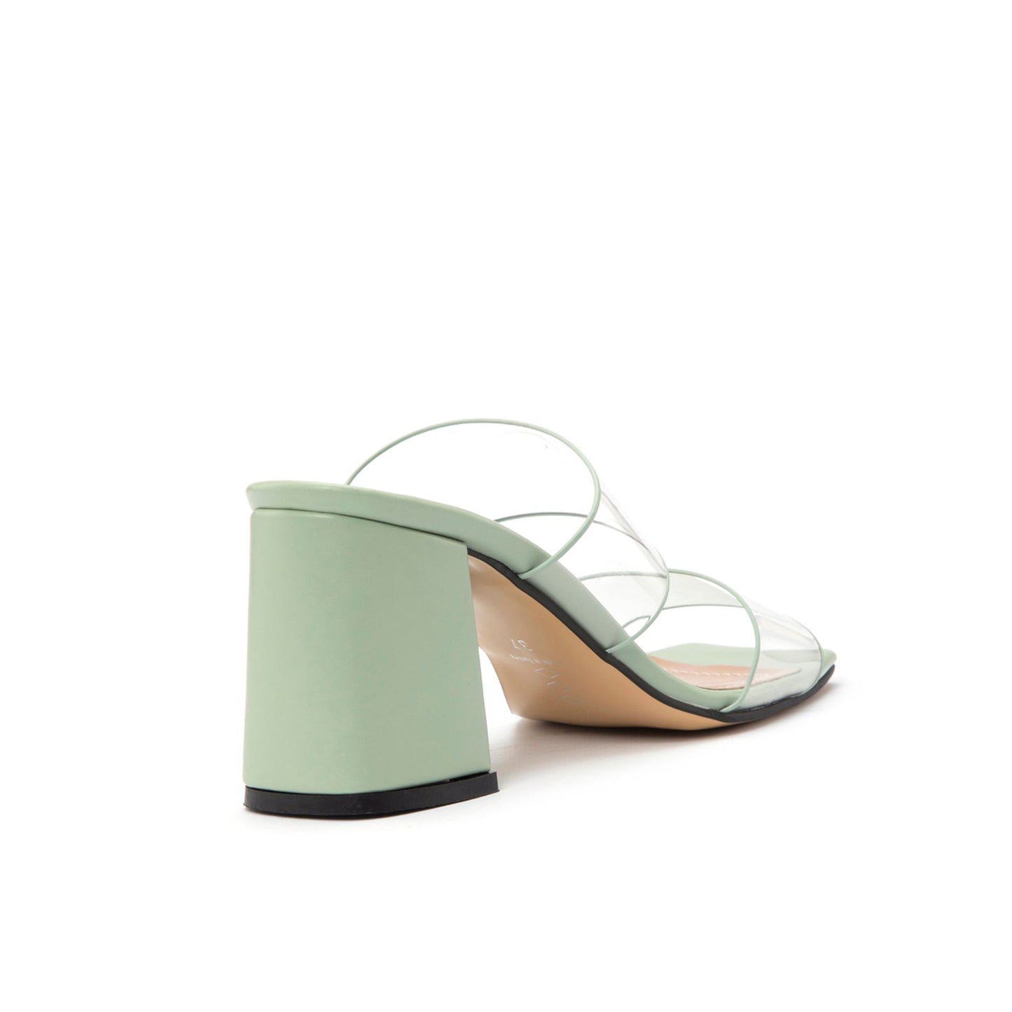 Fashion Attitude - Sandales Femme à Talon Transparent Vert Pastel