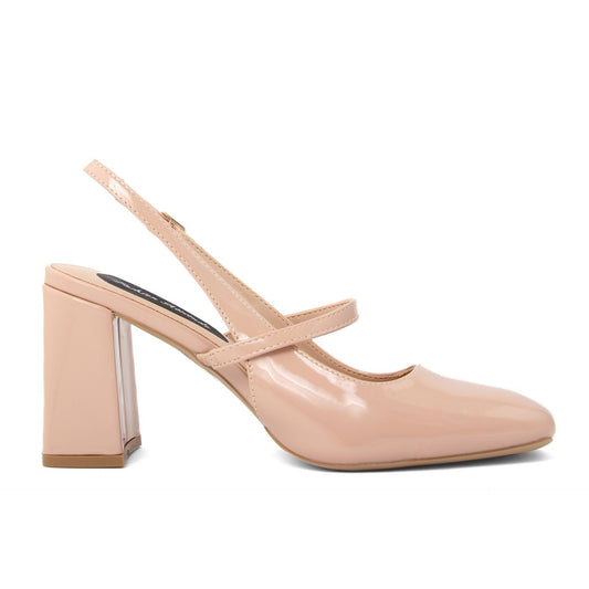 Fashion Attitude - Sandales Femme à Talon Bloc 9 cm Vernies Beige