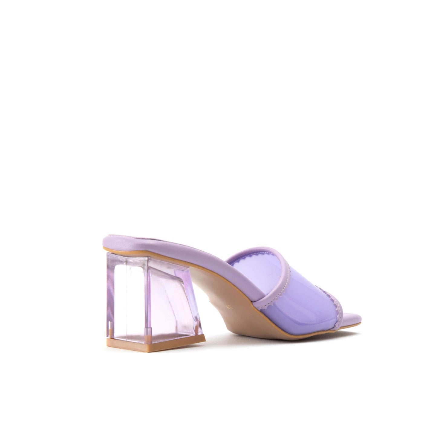 Fashion Attitude - Sandales Femme à Talon Lilas Transparent