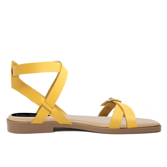 Fashion Attitude - Sandales Femme (Jaune)