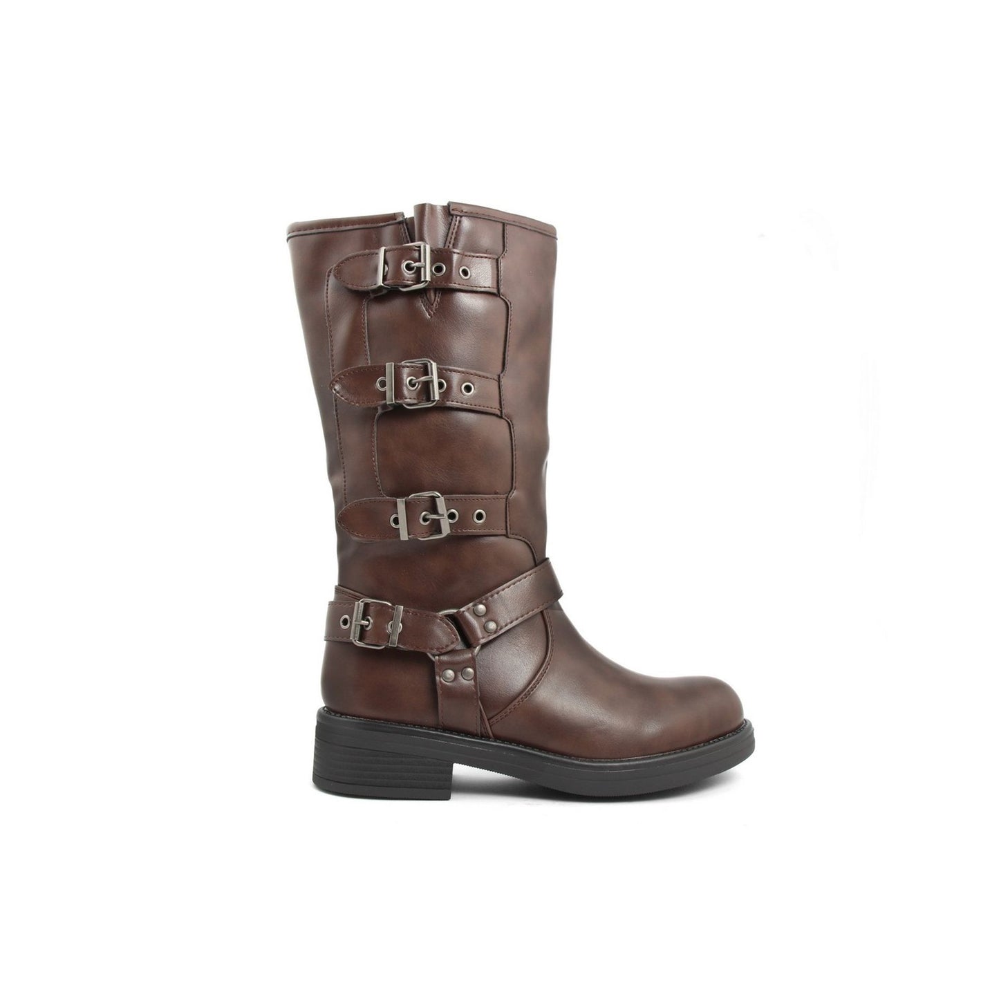 Bottes Fashion Attitude en Matière Synthétique Brun
