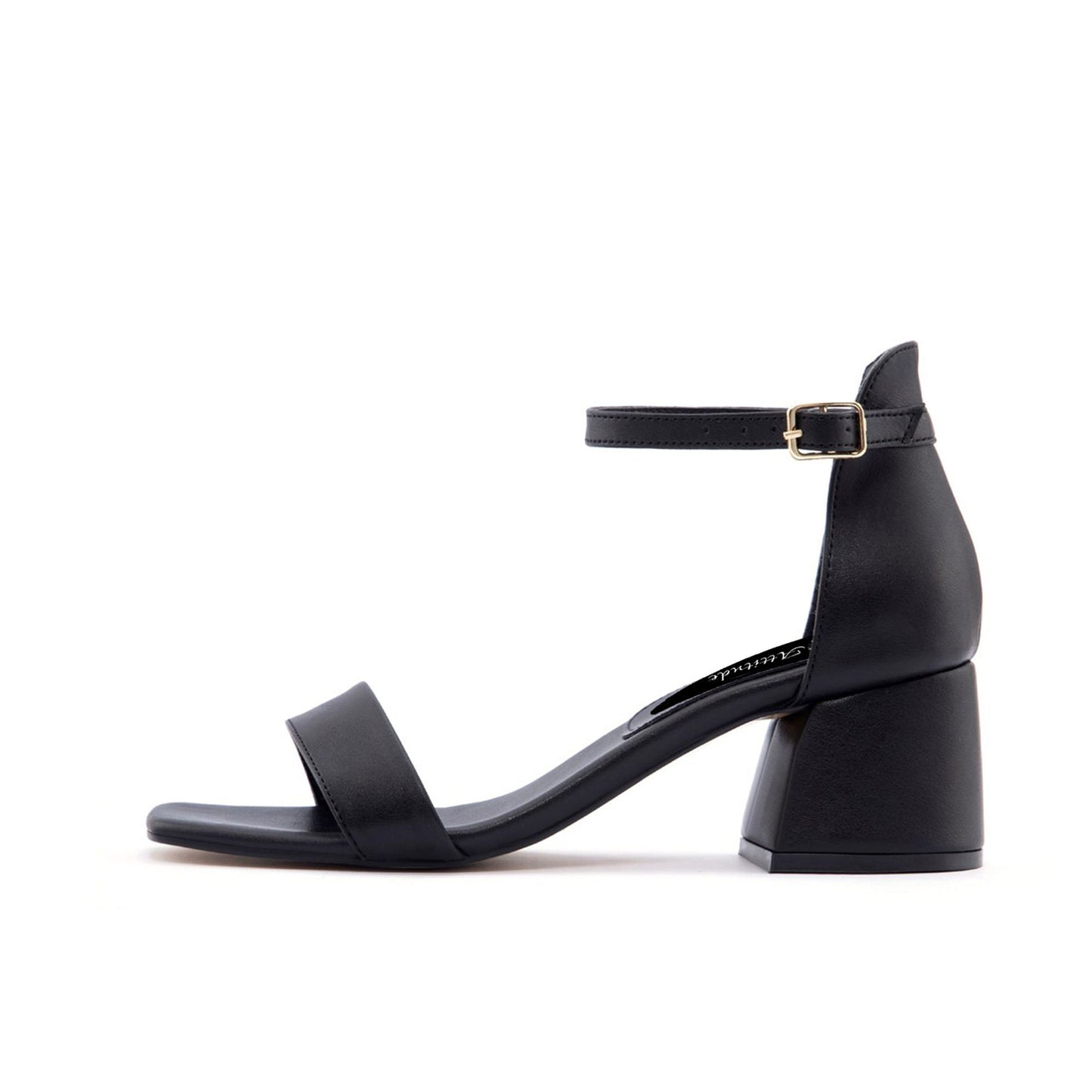 Fashion Attitude - Sandales Femme à Talon Bloc Noir Élégant