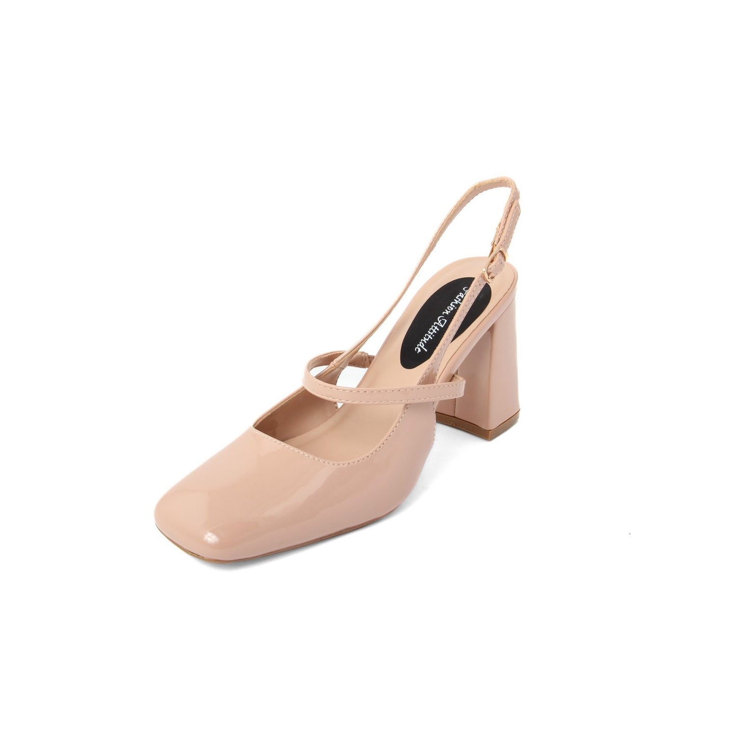 Fashion Attitude - Sandales Femme à Talon Bloc 9 cm Vernies Beige